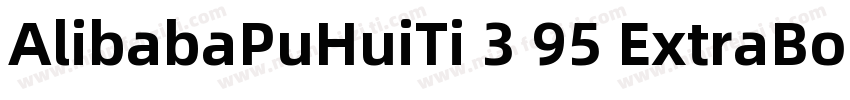 AlibabaPuHuiTi 3 95 ExtraBold 超粗体字体转换